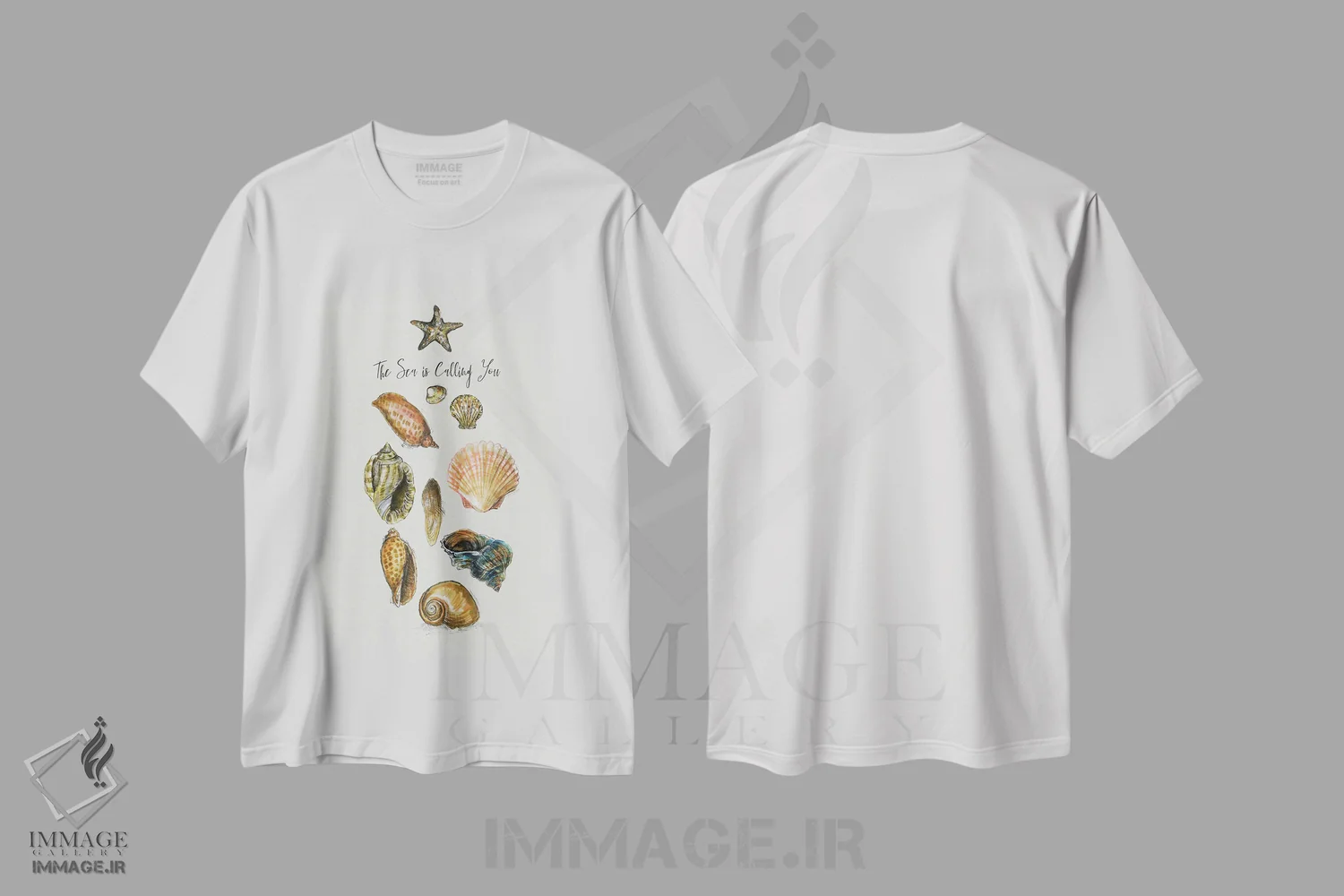 تیشرت سفید طرح دار دریا تو را می خواند، دکور ساحلی اثر فانیتسا پترو | immage.ir