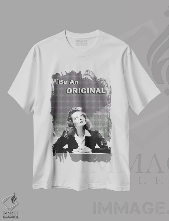 تیشرت سفید طرح دار کاترین هپبورن: متفاوت باش، هنر دیجیتال اثر فانیتسا پترو | immage.ir