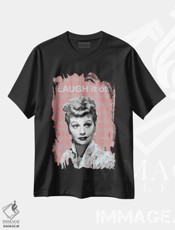 تیشرت مشکی طرح دار لوسیل بال: به شوخی بگیرش، هنر دیجیتال اثر فانیتسا پترو | immage.ir