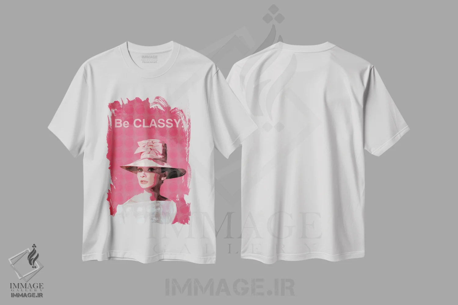 تیشرت سفید طرح دار آدری هپبورن: باکلاس باش، هنر دیجیتال اثر فانیتسا پترو | immage.ir