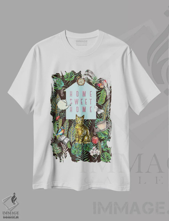 تیشرت سفید طرح دار خانه، خانهٔ دوست داشتنی من، دکور بوهمی اثر فانیتسا پترو | immage.ir