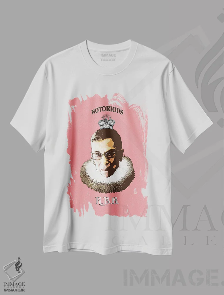 تیشرت سفید طرح دار آر. بی. جیِ معروف، هنر دیجیتال اثر فانیتسا پترو | فروشگاه ایماژ