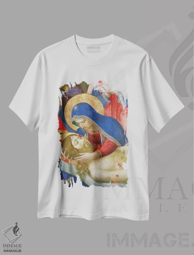 تیشرت سفید طرح دار آثار فرا آنجلیکو - immage.ir