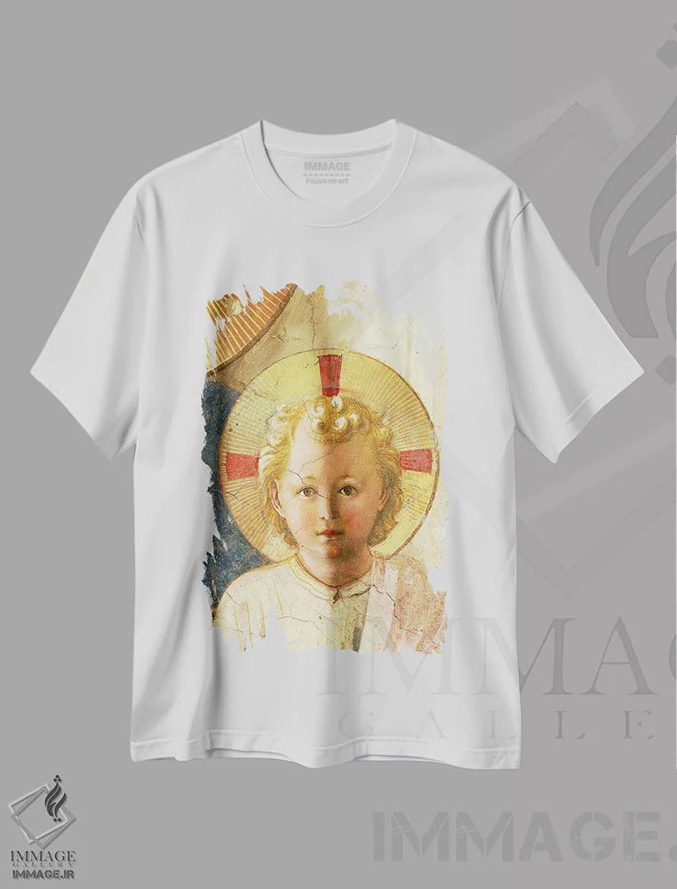 تیشرت سفید طرح دار آثار فرا آنجلیکو - فروشگاه ایماژ