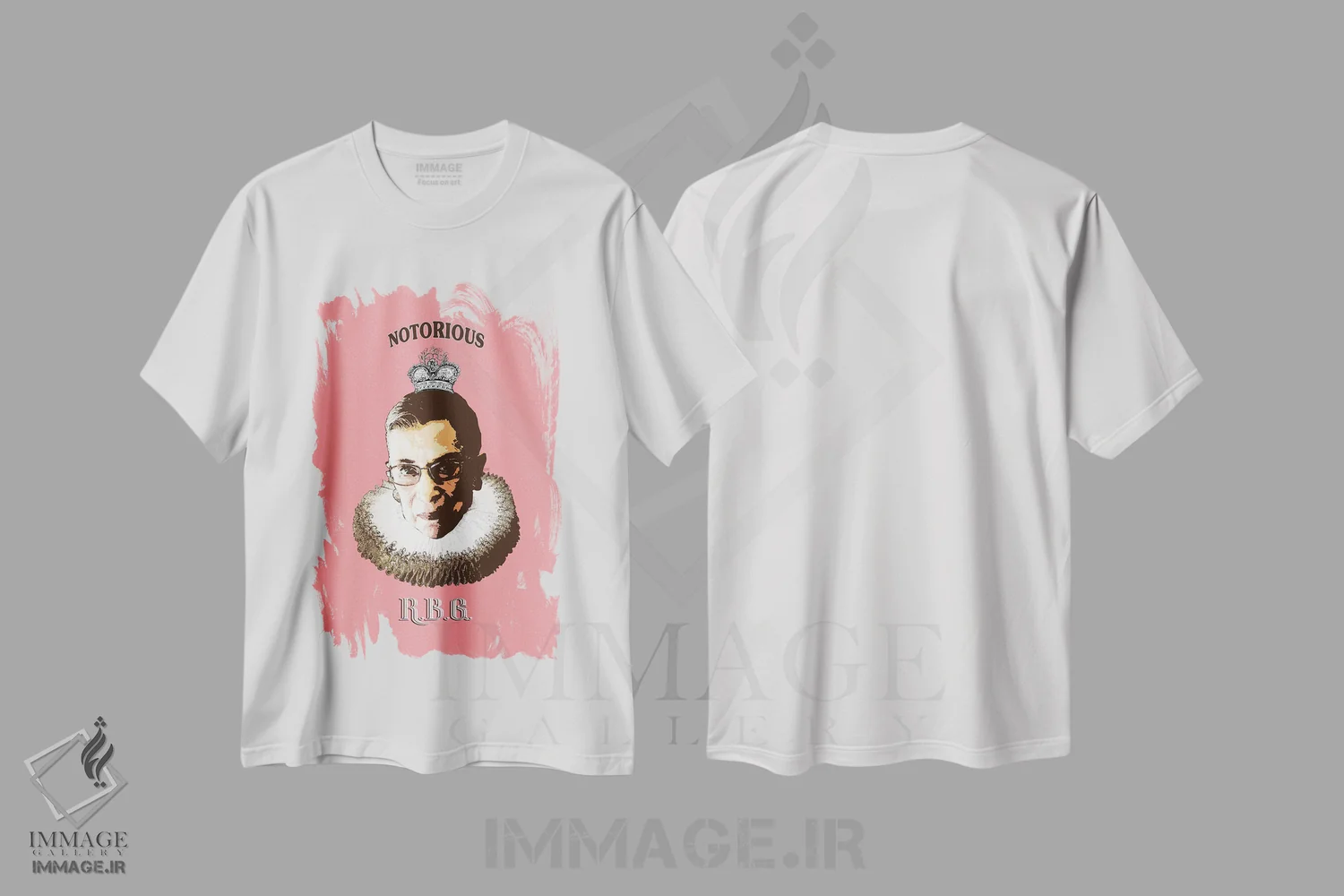 تیشرت سفید طرح دار آر. بی. جیِ معروف، هنر دیجیتال اثر فانیتسا پترو | فروشگاه ایماژ