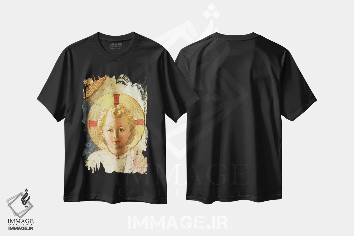تیشرت مشکی طرح دار آثار فرا آنجلیکو - immage.ir