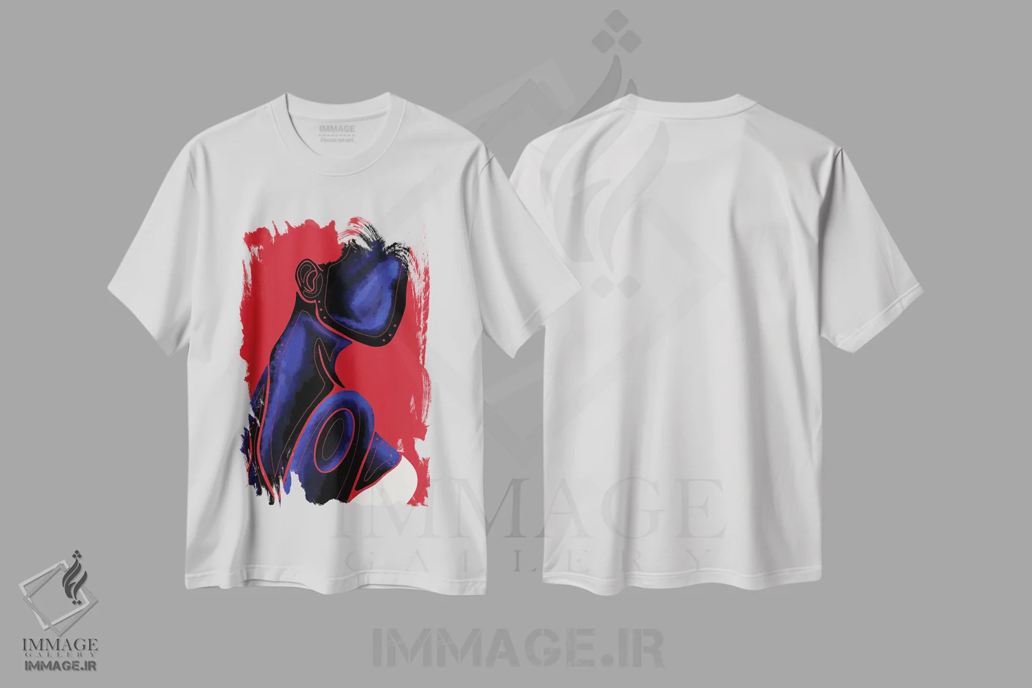 تیشرت سفید طرح دار یاقوت کبود، هنر آمریکایی آفریقایی تبار اثر نیدیا دراز | immage.ir