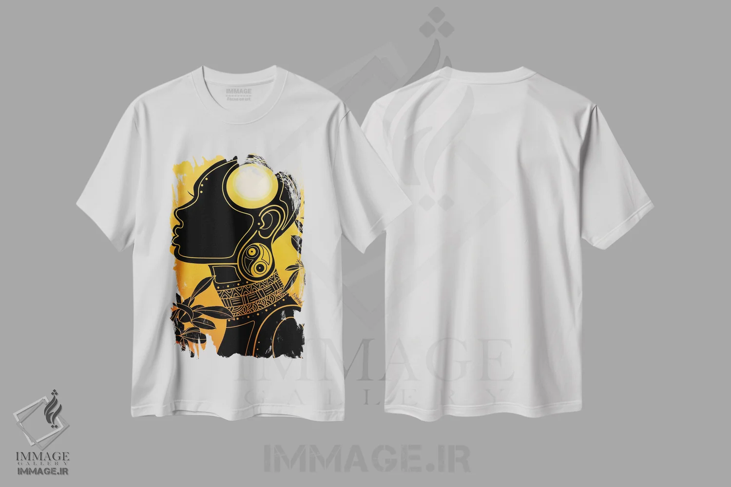 تیشرت سفید طرح دار انرژی، هنر آمریکایی آفریقایی تبار اثر نیدیا دراز | immage.ir