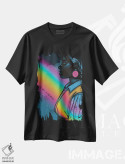 تیشرت مشکی طرح دار "تو یک رنگین کمانی"، هنر دیجیتال اثر نیدیا دراز | فروشگاه ایماژ