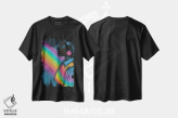 تیشرت مشکی طرح دار "تو یک رنگین کمانی"، هنر دیجیتال اثر نیدیا دراز | فروشگاه ایماژ