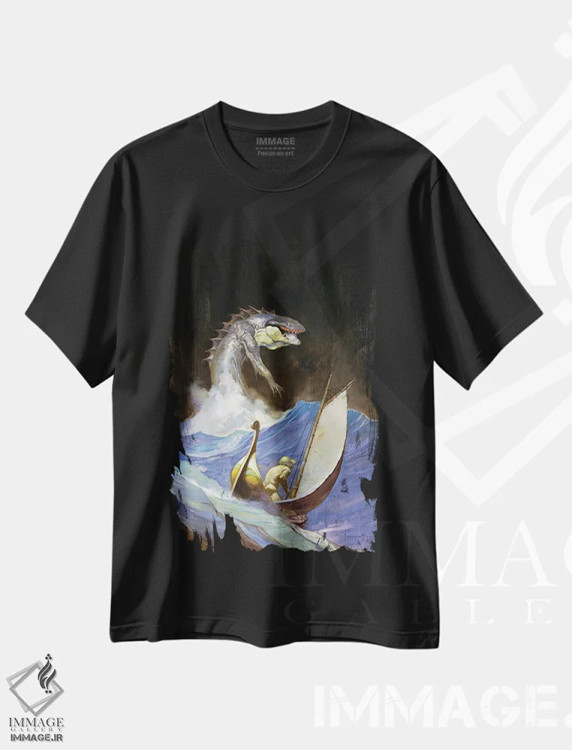 تیشرت مشکی طرح دار "کارسونِ ونوس"، هنر فاخر معاصر اثر فرانک فرزتا | فروشگاه ایماژ