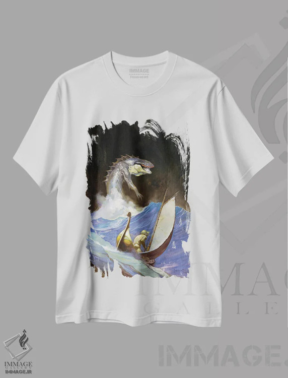 تیشرت سفید طرح دار "کارسونِ ونوس"، هنر فاخر معاصر اثر فرانک فرزتا | immage.ir