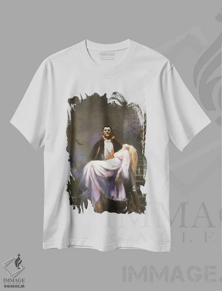 تیشرت سفید طرح دار "عروس دراکولا"، دکوراسیون جایگزین اثر فرانک فرزتا | immage.ir