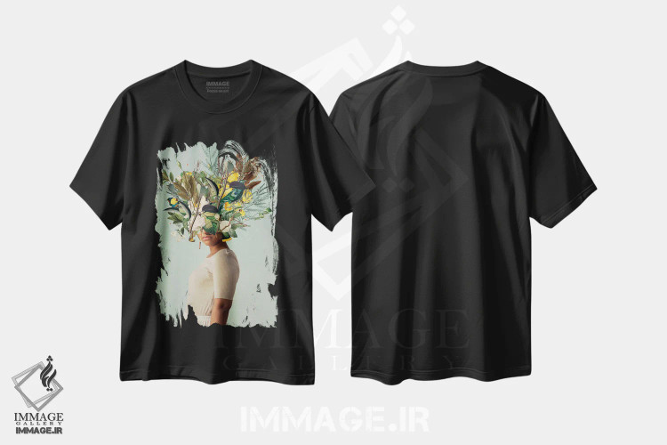 تیشرت مشکی طرح دار آثار فرانک موس - immage.ir