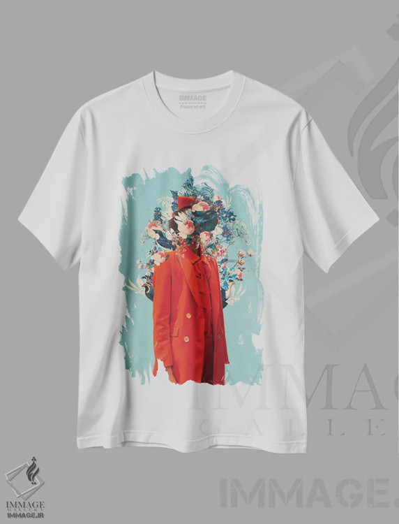 تیشرت سفید طرح دار "زیبایی درونی ناامنی هایم"، دکور معاصر اثر فرانک موس | immage.ir