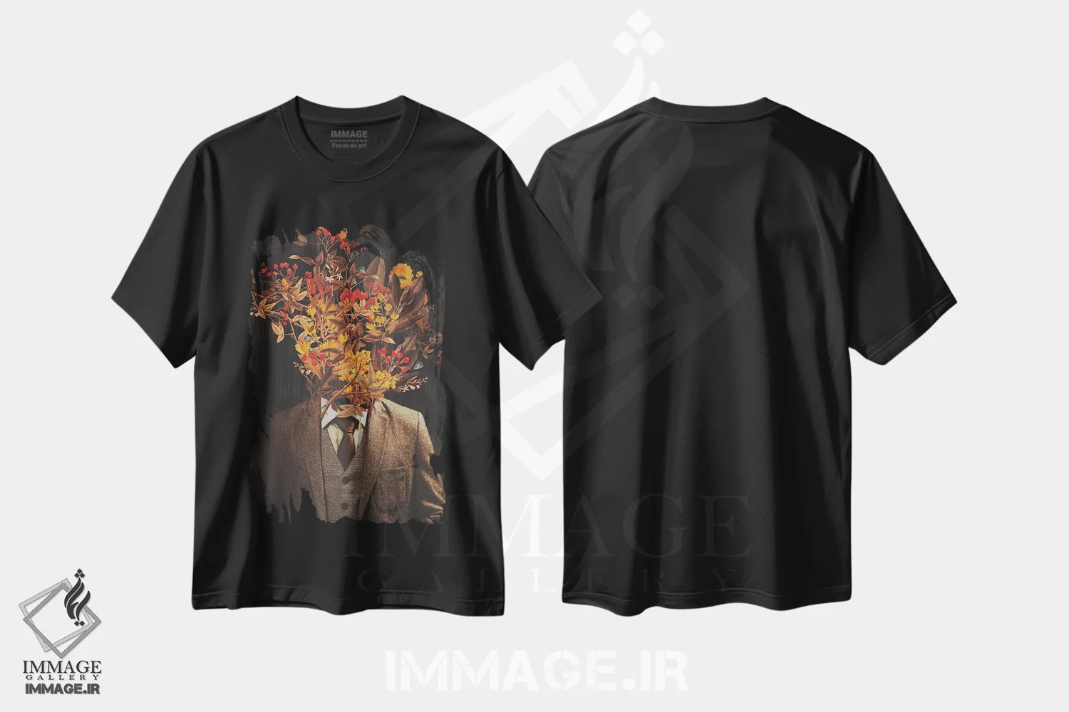 تیشرت مشکی طرح دار "ای کاش اینجا بودی"، دکور معاصر اثر فرانک موس | immage.ir