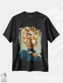 تیشرت مشکی طرح دار "تو رؤیای عارفانه منی"، دکور معاصر اثر فرانک موس | فروشگاه ایماژ