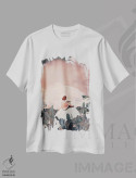 تیشرت سفید طرح دار "برایت چند عکس خواهم فرستاد"، دکوراسیون جایگزین اثر فرانک موس | فروشگاه ایماژ