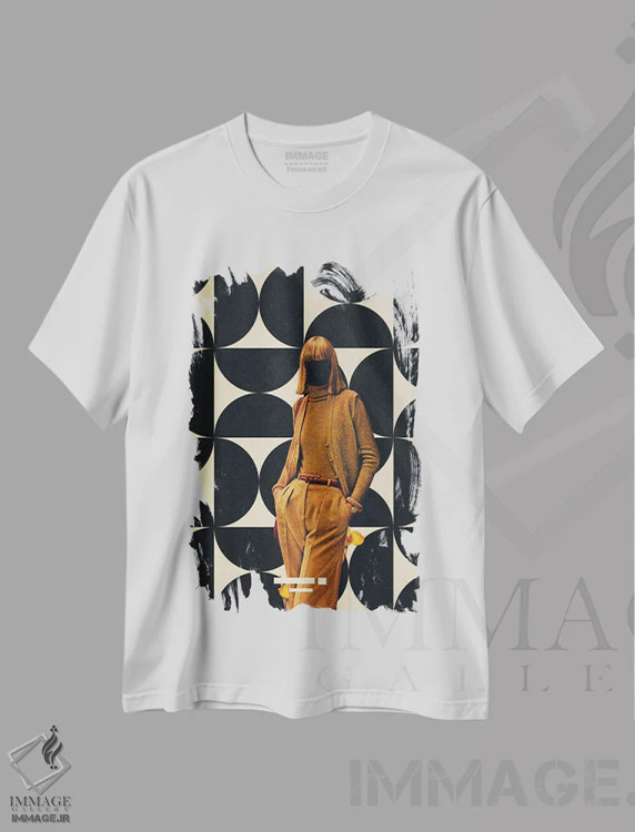 تیشرت سفید طرح دار "۱۹۷۸"، دکوراسیون جایگزین اثر فرانک موس | فروشگاه ایماژ