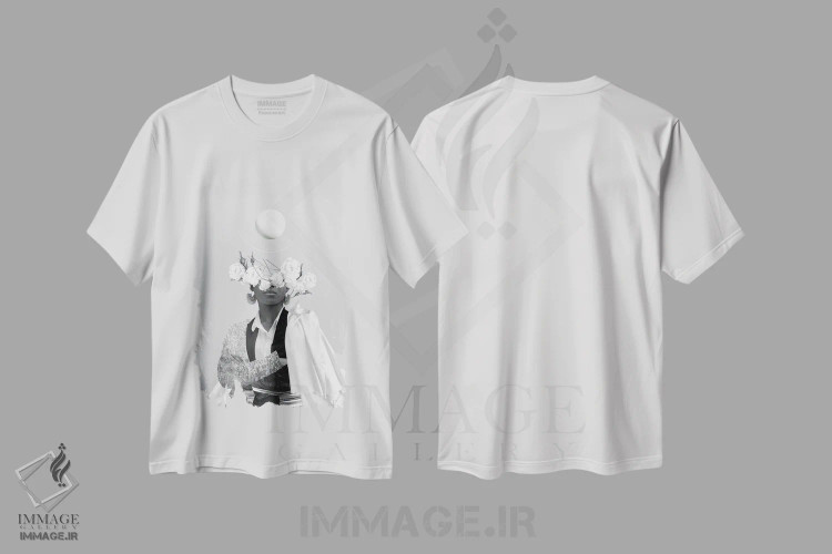 تیشرت سفید طرح دار "قدرت تضاد تو"، دکوراسیون جایگزین اثر فرانک موس | immage.ir