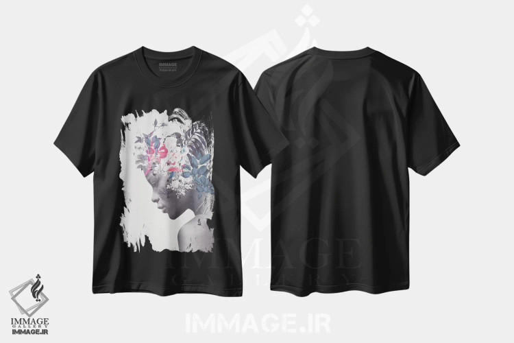 تیشرت مشکی طرح دار "یادگاری"، هنر فاخر معاصر اثر فرانک موس | immage.ir