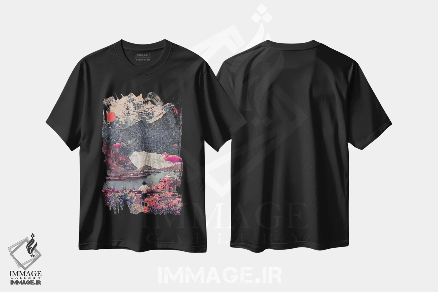 تیشرت مشکی طرح دار "انتخاب هایم مرا تنها گذاشتند"، دکوراسیون جایگزین اثر فرانک موس | immage.ir