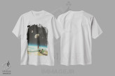 تیشرت سفید طرح دار "تابستان با احتمال برخورد شهاب سنگ"، دکوراسیون جایگزین اثر فرانک موس | فروشگاه ایماژ