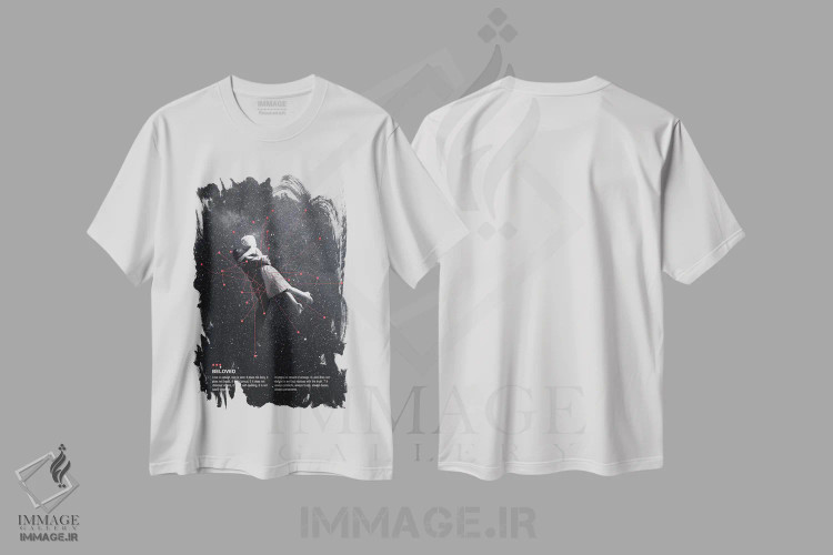 تیشرت سفید طرح دار "محبوب"، هنر فاخر معاصر اثر فرانک موس | immage.ir