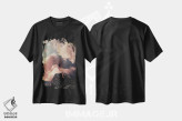 تیشرت مشکی طرح دار "تو از ابرها آمدی اثر فرانک ماس"، هنر فاخر معاصر اثر فرانک موس | فروشگاه ایماژ