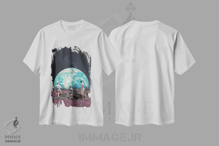 تیشرت سفید طرح دار "نگران نباش، بچه ها خوب خواهند بود"، هنر فاخر معاصر اثر فرانک موس | immage.ir