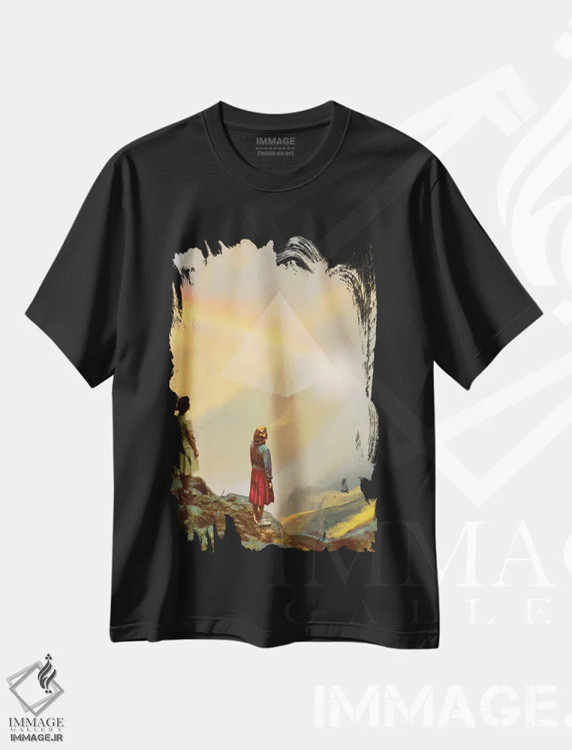 تیشرت مشکی طرح دار "منشور"، عکاسی ترکیبی اثر فرن رودریگز | فروشگاه ایماژ