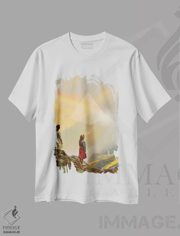 تیشرت سفید طرح دار "منشور"، عکاسی ترکیبی اثر فرن رودریگز | immage.ir