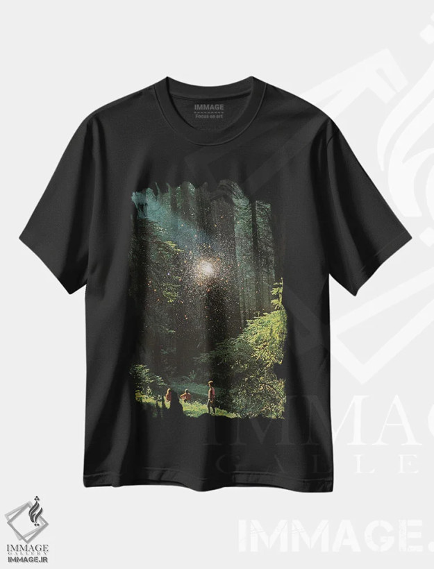تیشرت مشکی طرح دار نقطهٔ مخفی، عکاسی ترکیبی اثر فرن رودریگز | فروشگاه ایماژ