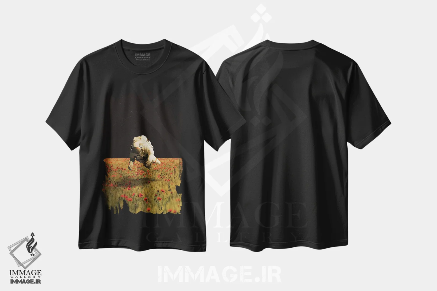 تیشرت مشکی طرح دار "طبیعتِ گمشده"، عکاسی ترکیبی اثر فرن رودریگز | immage.ir