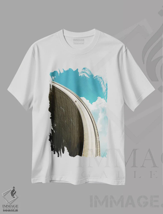 تیشرت سفید طرح دار سد ۱، عکاسی ترکیبی اثر فرن رودریگز | فروشگاه ایماژ