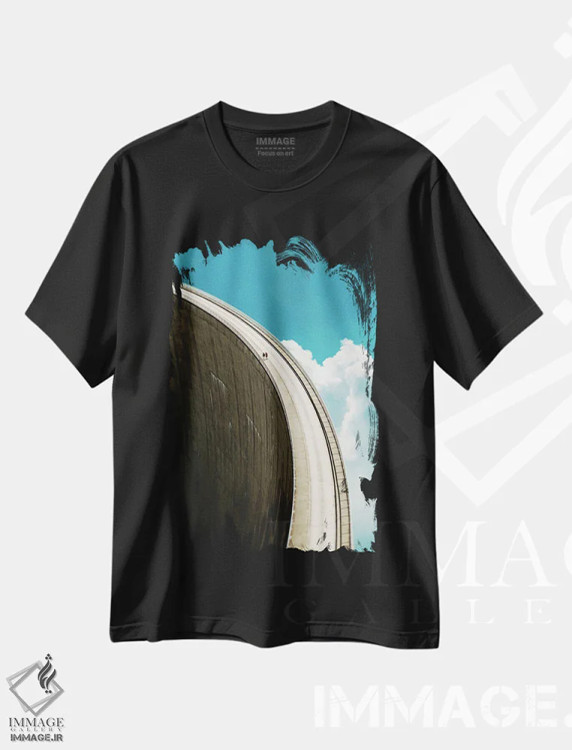 تیشرت مشکی طرح دار سد ۱، عکاسی ترکیبی اثر فرن رودریگز | immage.ir