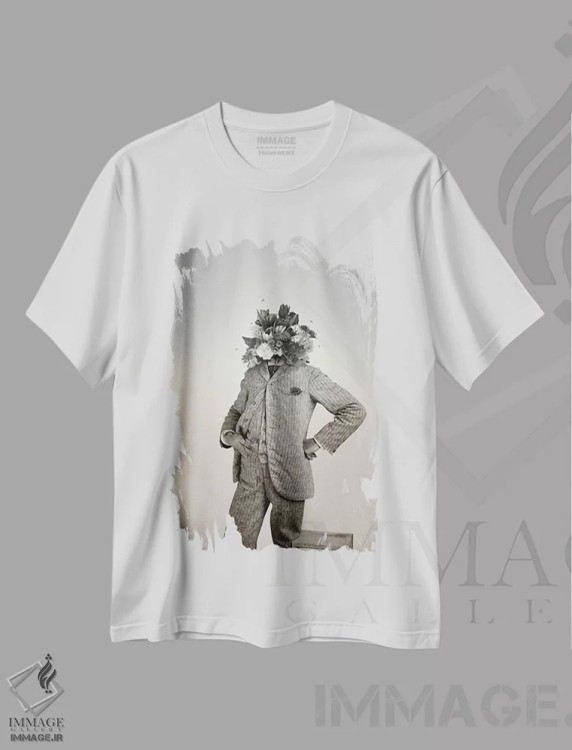تیشرت سفید طرح دار گل ها، عکاسی ترکیبی اثر فرن رودریگز | immage.ir