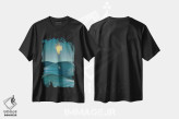 تیشرت مشکی طرح دار سونامی، عکاسی ترکیبی اثر فرن رودریگز | فروشگاه ایماژ