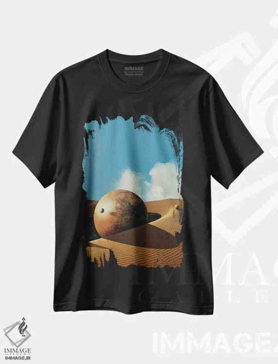 تیشرت مشکی طرح دار اِکسو، هنر فاخر معاصر اثر فرن رودریگز | فروشگاه ایماژ