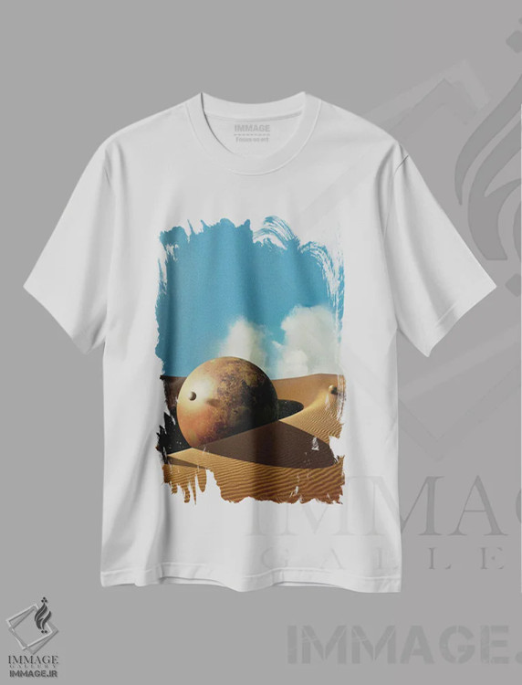 تیشرت سفید طرح دار اِکسو، هنر فاخر معاصر اثر فرن رودریگز | immage.ir