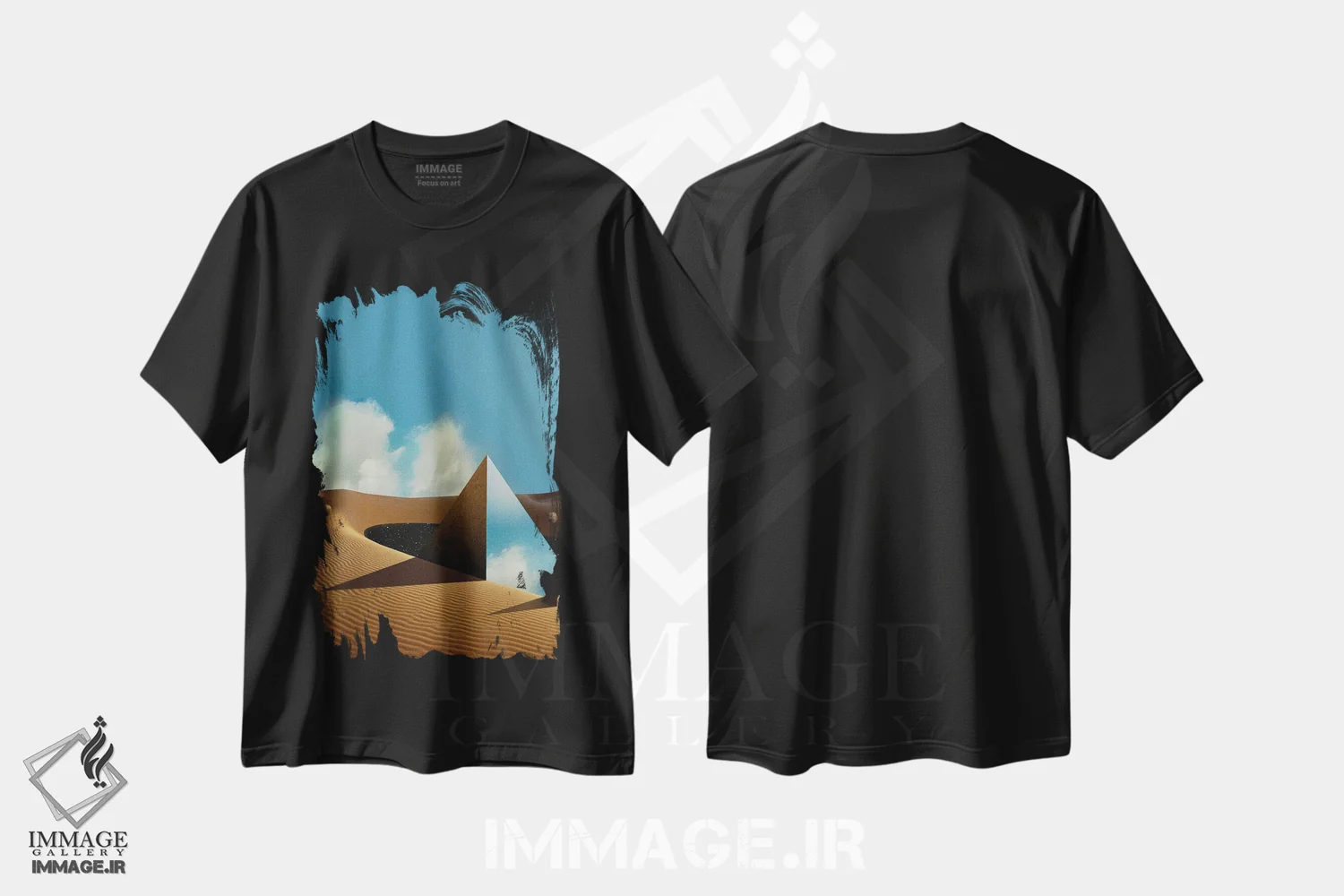 تیشرت مشکی طرح دار اِکسو ۲، هنر فاخر معاصر اثر فرن رودریگز | فروشگاه ایماژ
