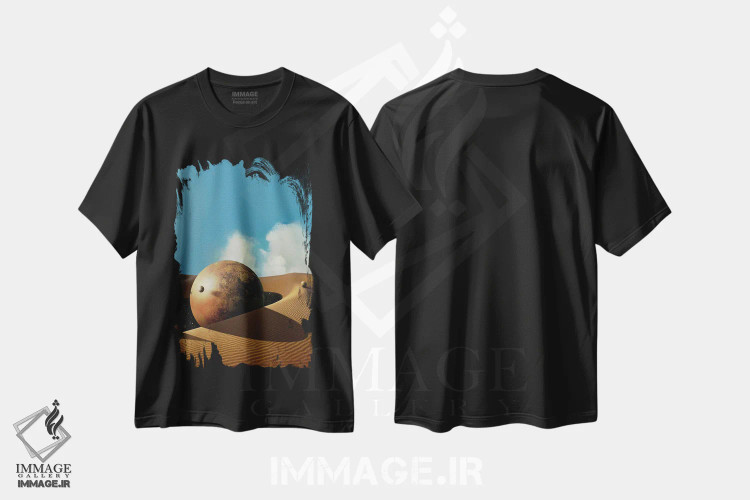 تیشرت مشکی طرح دار اِکسو، هنر فاخر معاصر اثر فرن رودریگز | فروشگاه ایماژ