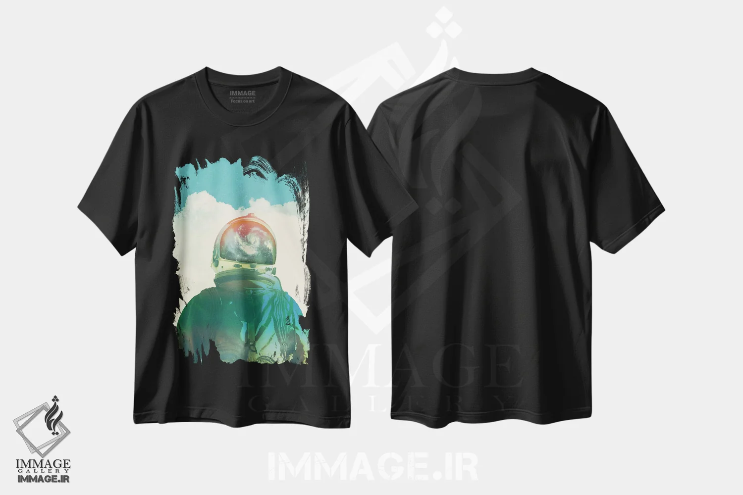 تیشرت مشکی طرح دار خدا یک فضانورد است، عکاسی ترکیبی اثر فرن رودریگز | immage.ir