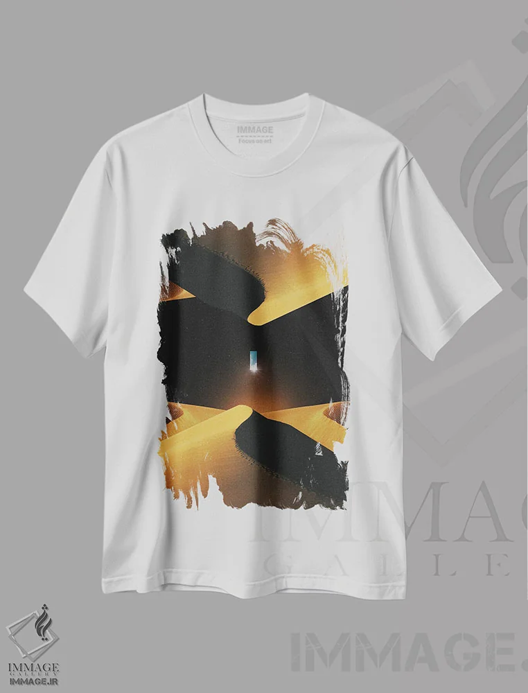 تیشرت سفید طرح دار تل تاریک، هنر دیجیتال اثر فرن رودریگز | immage.ir