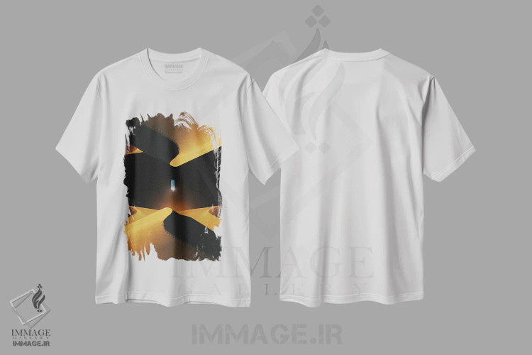 تیشرت سفید طرح دار تل تاریک، هنر دیجیتال اثر فرن رودریگز | immage.ir
