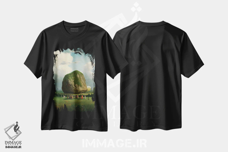 تیشرت مشکی طرح دار آیین گذر، دکوراسیون جایگزین اثر فرن رودریگز | immage.ir
