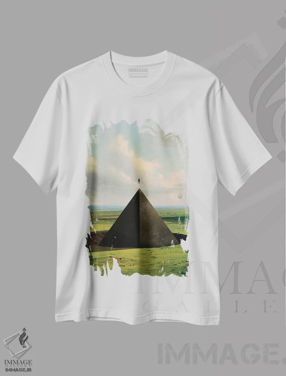 تیشرت سفید طرح دار روشن شدگی، دکوراسیون جایگزین اثر فرن رودریگز | فروشگاه ایماژ