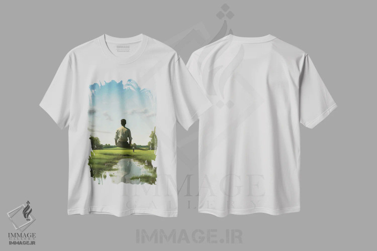 تیشرت سفید طرح دار نیمهٔ عمر، هنر دیجیتال اثر فرن رودریگز | immage.ir
