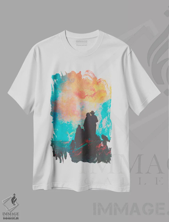 تیشرت سفید طرح دار پیشگامان، عکاسی ترکیبی اثر فرن رودریگز | immage.ir