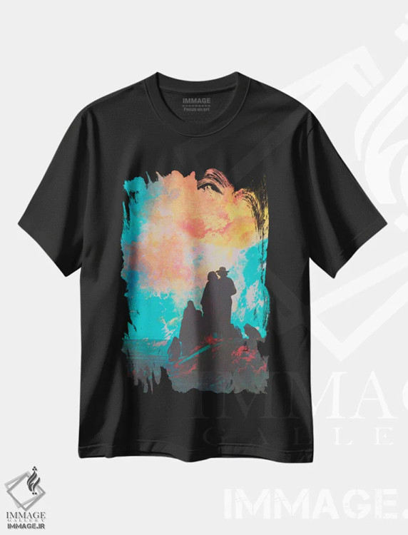 تیشرت مشکی طرح دار پیشگامان، عکاسی ترکیبی اثر فرن رودریگز | فروشگاه ایماژ